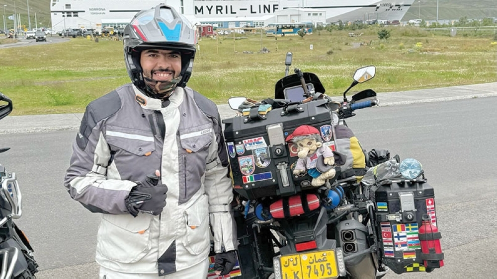 Omani biker blazes trail from Muscat to Iceland